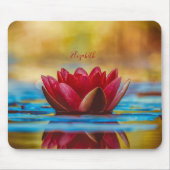 Rood Lotus Vloerlandschap, Zen Muismat (Voorkant)