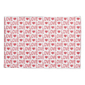 Rood Love Patroon Kussenhoes (Achterkant)