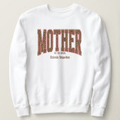 Rood + Luipaardprint Varsity MOEDER VAN DE BRUID Trui (Design voorkant)