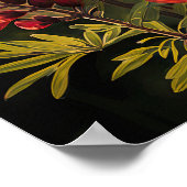 Rood Lupine Bloem Art Print Poster (Hoek)