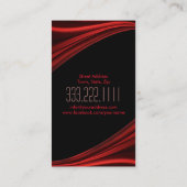Rood Luxe Gordijn Home Decor Studio Kaart Visitekaartje (Achterkant)