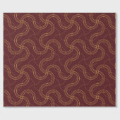 Rood Luxe Wavy Stripes Patroon Cadeaupapier (Vlak)