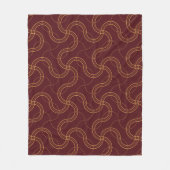 Rood Luxe Wavy Stripes Patroon Fleece Deken (Voorkant)