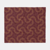 Rood Luxe Wavy Stripes Patroon Fleece Deken (Voorkant (Horizontaal))