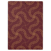 Rood Luxe Wavy Stripes Patroon Klembord (Achterkant)