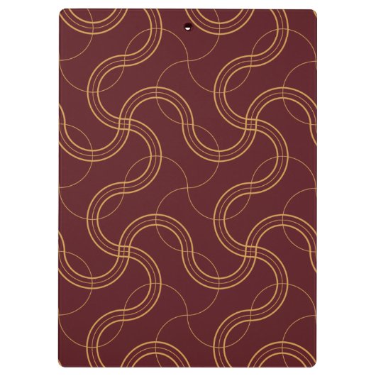 Rood Luxe Wavy Stripes Patroon Klembord (Achterkant)