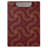 Rood Luxe Wavy Stripes Patroon Klembord (Voorkant)