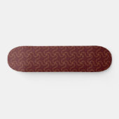 Rood Luxe Wavy Stripes Patroon Persoonlijk Skateboard (Horizontaal)