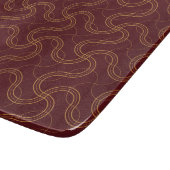 Rood Luxe Wavy Stripes Patroon Snijplank (Hoek)