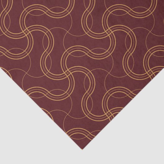 Rood Luxe Wavy Stripes Patroon Tissuepapier (Detail)