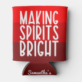 Rood maakt Geesten Helder Leuk Kerstfeestje Blikjeskoeler (Voorkant)