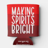 Rood maakt Geesten Helder Leuk Kerstfeestje Blikjeskoeler (Achterkant)