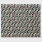 Rood maanboeket in zonnig raam cadeaupapier (Vlak)