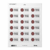 Rood machinerie adreslabel etiket (Full Sheet)