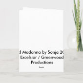 Rood Madonna Feestdagen Kaart (Achterkant)