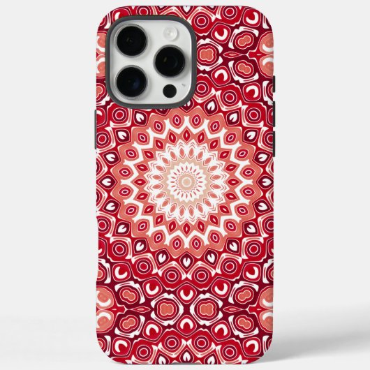 Rood Mandala-patroon in vurige gradiënt Case-Mate iPhone Case (Achterkant)
