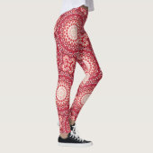 Rood Mandala-patroon in vurige gradiënt Leggings (Rechts)