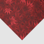 Rood maple-bladpatroon tissuepapier (Detail)