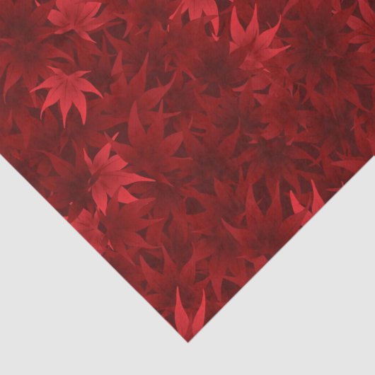 Rood maple-bladpatroon tissuepapier (Detail)