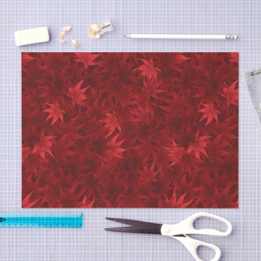 Rood maple-bladpatroon tissuepapier (Craft)
