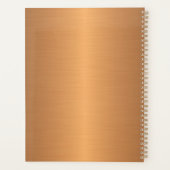 Rood marineblauw bloemig elegant roos goudkoper me planner (Achterkant)