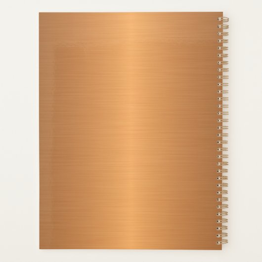 Rood marineblauw bloemig elegant roos goudkoper me planner (Achterkant)