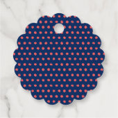 Rood & Marineblauw | Moderne babyshower dank je Bedankjes Labels (Achterkant)