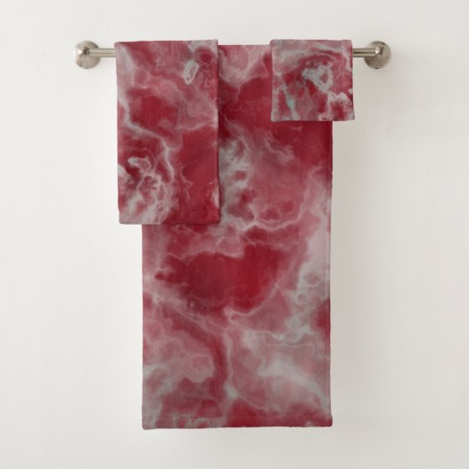 Rood Marmer abstract Bad Handdoek (Insitu)