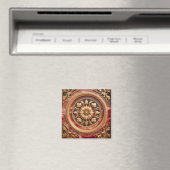 Rood marmer en gouden versiering magneet (Insitu (Vaatwasser))