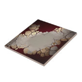 Rood marmer met zilver en goud tegeltje (Zijkant)