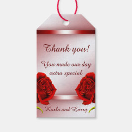 Rood Marmer Roos Gift Labels Cadeaulabel