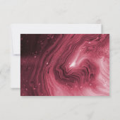 Rood marmer & zilver Colour Retirement Bedankt Notitiekaartje (Achterkant)