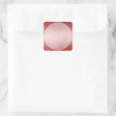 Rood Marmeren Label Sticker Klein Vierkant (Tas)