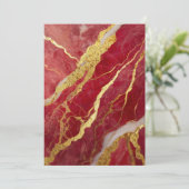 Rood marmerpatroon met goud kaart (Staand voorkant)
