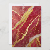 Rood marmerpatroon met goud kaart (Achterkant)