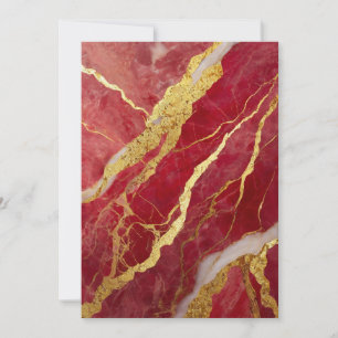 Rood marmerpatroon met goud kaart