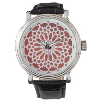 Rood-Marokkaanse mozaïek ALCAZAR Horloge