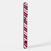 Rood Maroon Donkerroze Wit Chevron iPhone Hoesje (Rechterkant)