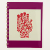 Rood Medisch Handsymbool Gezondheidszorg Planner (Voorkant)