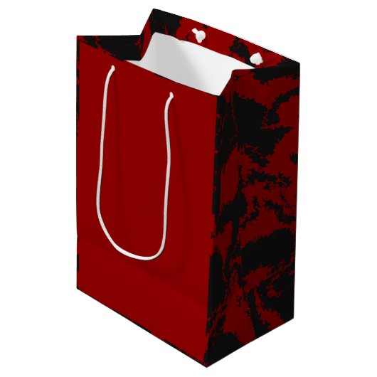 Rood Medium Cadeauzakje (Voorkant Gekanteld)