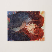 rood meisje anime lesbische liefde legpuzzel (Horizontaal)