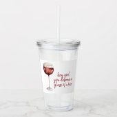 Rood meisje je verdient een glaasje windenergie acryl drinkbeker (Voorkant)