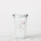 Rood meisje je verdient een glaasje windenergie acryl drinkbeker (Achterkant)