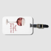 Rood meisje je verdient een glaasje windenergie bagagelabel (Voorkant (horizontaal))