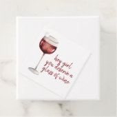 Rood meisje je verdient een glaasje windenergie bedankjes labels (In situ)