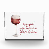 Rood meisje je verdient een glaasje windenergie fotoblokken (Voorkant)