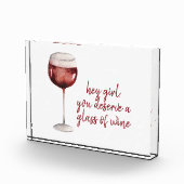 Rood meisje je verdient een glaasje windenergie fotoblokken (Rechts)