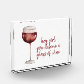 Rood meisje je verdient een glaasje windenergie fotoblokken (Links)