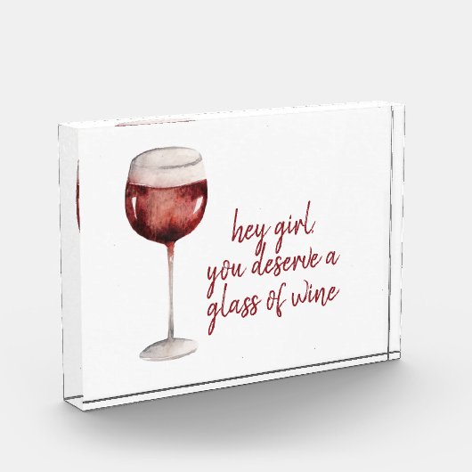 Rood meisje je verdient een glaasje windenergie fotoblokken (Links)