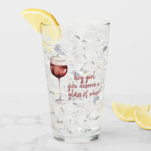 Rood meisje je verdient een glaasje windenergie glas